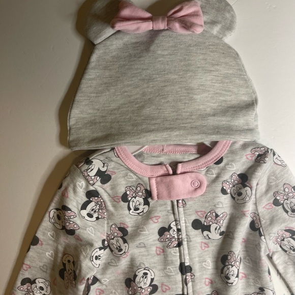 NWT Baby Disney Minnie Mouse Romper Size: 9M Color: Gray - Picture 3 of 11
